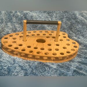 Wooden Art Organizer with Handle